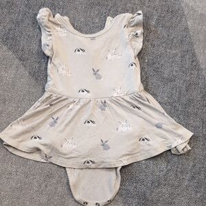 Kyte Baby Bunny Print Bodysuit With Skirt